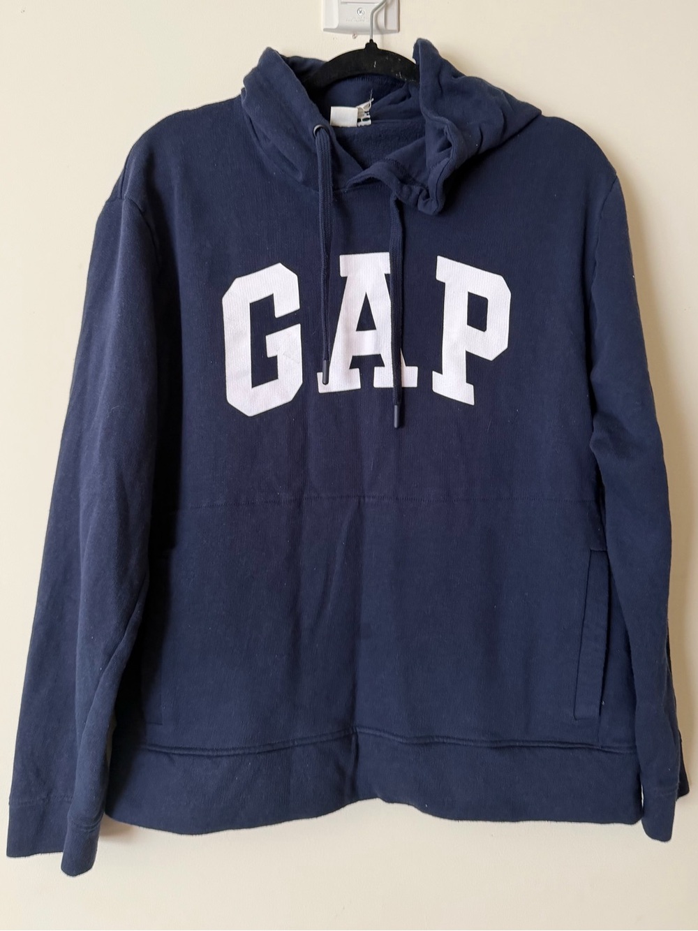 GAP Navy Blue Hoodie with White Logo